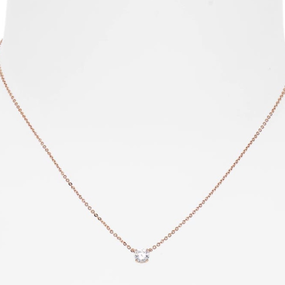 Nordstrom CZ Pendant Necklace in Rose Gold - Picture 2 of 5